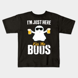 I'm Just Here For The Boos Adult Beer Funny Halloween Kids T-Shirt